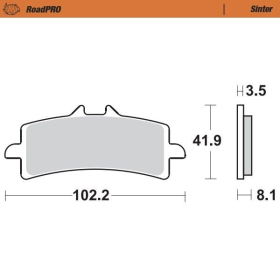 MOTO-MASTER Roadpro Front Brake Pads Aprilia / Ducati / Bimota / Kawasaki / KTM / MV Agusta / Sutuzuki / Triumph / Yamaha 125-1299 07-26 