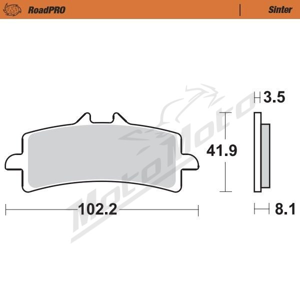 MOTO-MASTER Roadpro Front Brake Pads Aprilia / Ducati / Bimota / Kawasaki / KTM / MV Agusta / Sutuzuki / Triumph / Yamaha 125-1299 07-26 
