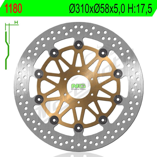 NG BRAKES Front Floating Brake Disc 310mm Honda CB / VFR 750-1000cc 88-96