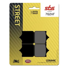 SBS HF Street 762HF Ceramic Organic Brake Pads Aprilia / Benelli / Bimota / Husqvarna / KTM / TM Racing / Triumph 450-1050cc 01-22