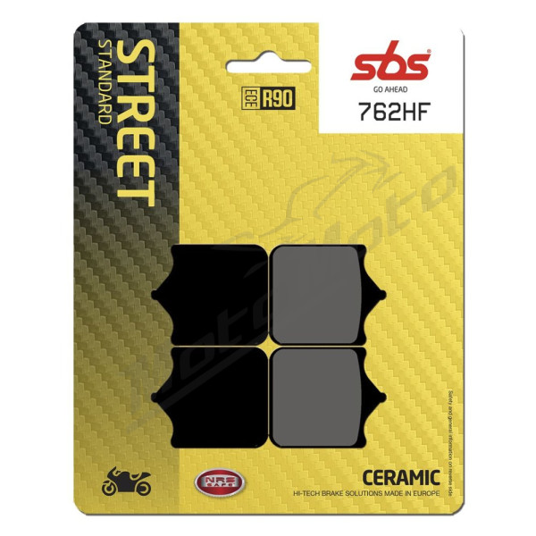 SBS HF Street 762HF Ceramic Organic Brake Pads Aprilia / Benelli / Bimota / Husqvarna / KTM / TM Racing / Triumph 450-1050cc 01-22