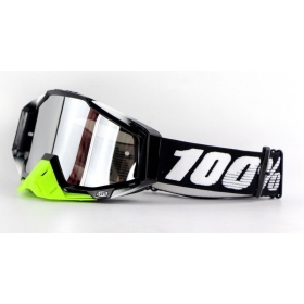 Off road 100% RACE BLACK / GREEN goggles