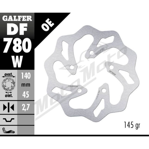 GALFER Wave® Rear Brake Rotor KTM SX 50cc 06-23