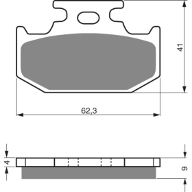 GOLDFREN stabdžių trinkelės 001 K1 Kawasaki / Suzuki / Yamaha