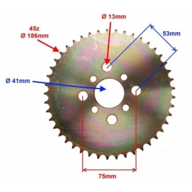 Rear sprocket ATV 250 BASHAN 45Teeth