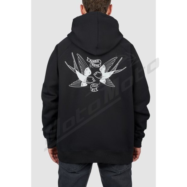 PANDO MOTO MAX TOKYO BLACK Oversized Biker Hoodie Unisex