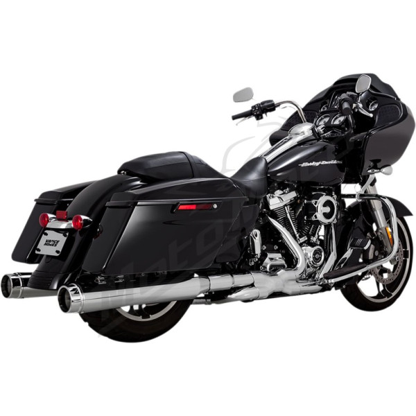 VANCE & HINES Torquer 450 Slip-On Mufflers Chrome Harley Davidson FLHR / FLHRXS / FLHTCU / FLHTKSE / FLHX / FLTRXSE 1750-1977cc 17-25