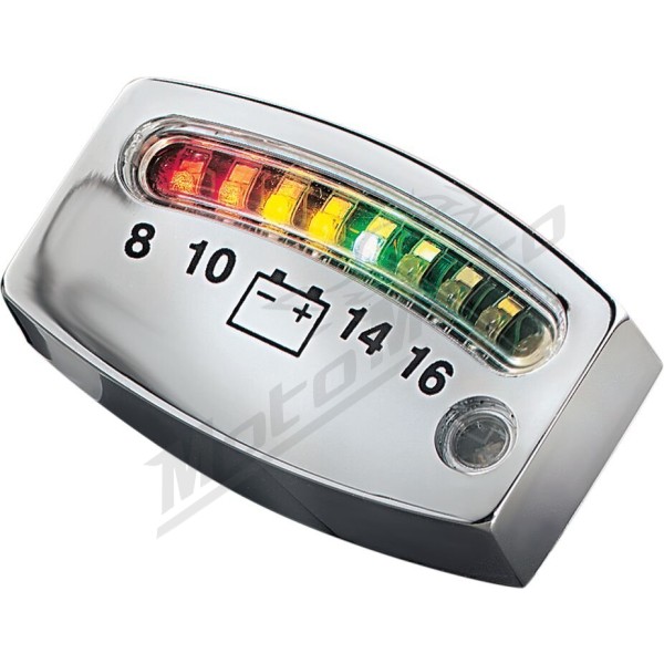 KURYAKYN LED Battery Gauge Chrome