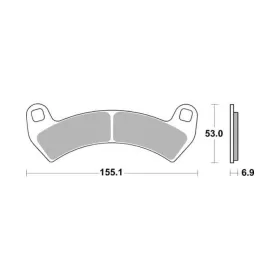 Sbs Brakepads 954RSI Racing Sintered POLARIS RZR PRO