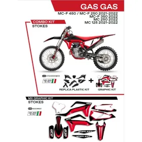UFO Plastics and stickers set with fork guards Gas Gas MC / MCF 125-450 21-22