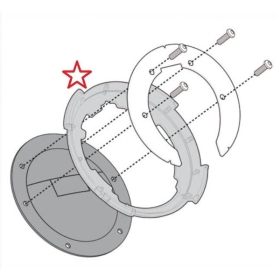 Givi Specific metal flange for fitting the TankLock tank bags Ducati / Suzuki 650-1000cc 02-11