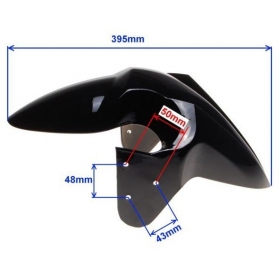 Front mudguard black IMPEXTA/ JUNAK/ KINGWAY/ LONGJIA/ ZUMICO