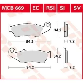 TRW SI Series Sindered Off-Road Brake Pads Aprilia / Beta / GasGas / HM Moto / Honda / Kawasaki / Suzuki / Yamaha 125-650cc 93->