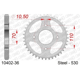 AFAM Steel Standard Rear Sprocket 530 35-36 teeth HONDA CB 250-400cc 78-80