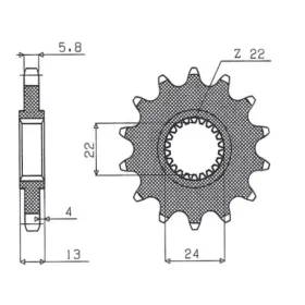 SUNSTAR 520 Frotn Sprocket 16 Teeth Aprilia Moto / Pegaso 650 92-00