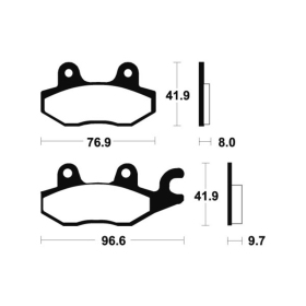 TECNIUM Street Performance Sintered Metal Brake pads MR133 Triumph Daytona / Trophy 750-1200cc 92-03