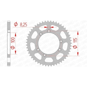 AFAM Steel Standard Rear Sprocket 420 50-58 teeth