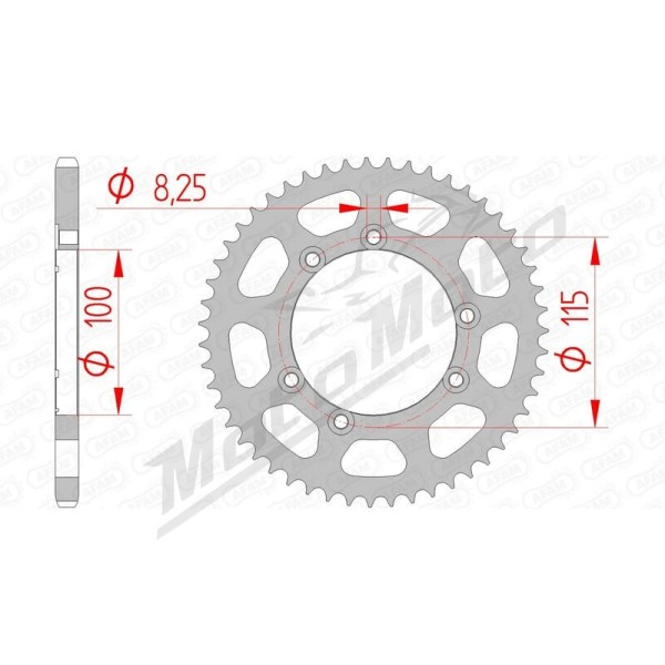 AFAM Steel Standard Rear Sprocket 420 50-58 teeth
