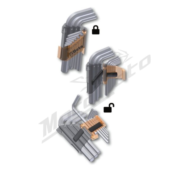 BETA Set of 9 Ball Head Offset Hexagon Key Wrenches