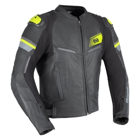 Oxford Cypher 1.0 Mens Leather Jacket Black / Yellow