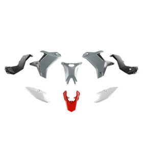 Racetech Plastic Set YAMAHA TENERE 700 25-26 Pilka/Balta