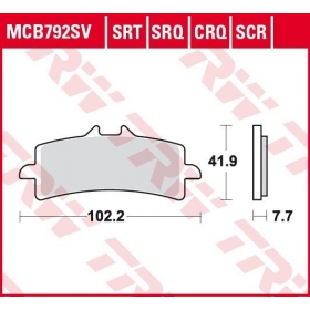 STABDŽIŲ TRINKELĖS TRW MCB792CRQ SPORT CARBON