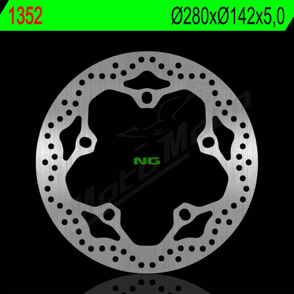 NG Rear Fixed Brake Disc 280x142x5mm Aprilia / Gilera 800-850cc 08-17