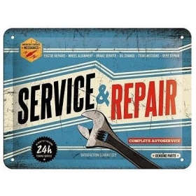 Metal tin sign SERVICE 15x20