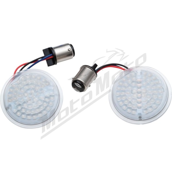KURYAKYN LED priekinių posūkių įdėklai Harley Davidson FLFB / FLFBS / FLTRX / FLTRT / XL 883/1977 20-24
