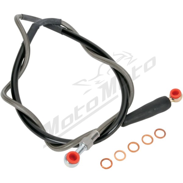 MOOSE OFFROAD Front Stainless Steel Braided Brake Line Husaberg / Husqvarna / KTM 125-525cc 00-16