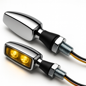 HIGHSIDER Pro Blaze Universal Turn Signals Chrome 2pcs