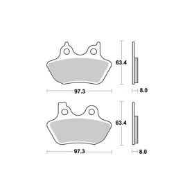 Sbs Brakepads Ceramic Harley Davidson Road King / Electra Glide / Ultra Classic / Heritage / Dyna / V-Rod / Sportster 98-11