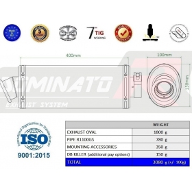 Duslintuvo kompl. Dominator Oval BMW R1100GS