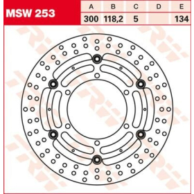 TRW Round Floating Front Brake Rotor BMW F / G 650-800cc 08-19