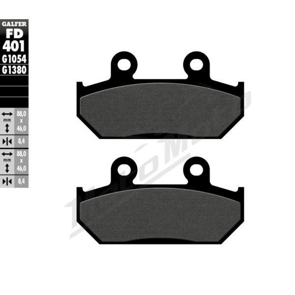 GALFER Semi-Metallic Brake Pads Suzuki AN Burgman 400-650cc 02-18