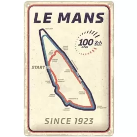 Metal tin sign 24h LE MANS CIRCUIT 20x30