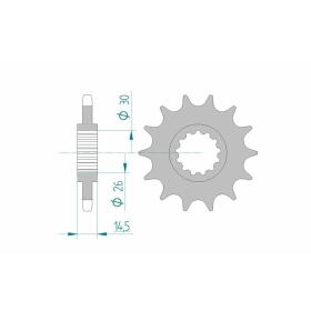 AFAM Steel Standard Front Sprocket 20607 - 525 HONDA CB 750 F2 SEVEN FIFTY 1992-1994