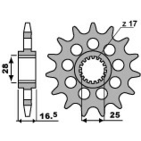 JT/PBR Chain kit reinforced 525Z3 17/45 Suzuki GSX-R ABS 1000 17-21