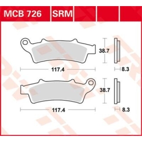 TRW SRM Series Sindered Scooter Brake Pads Aprilia / Kymco / Malaguti / Peugeot / Piaggio 125-500cc 00-24