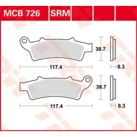 TRW SRM Series Sindered Scooter Brake Pads Aprilia / Kymco / Malaguti / Peugeot / Piaggio 125-500cc 00-24