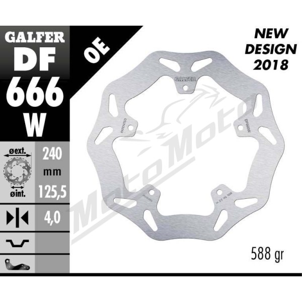 GALFER "Wave®" Galinis stabdžių diskas Aprilia / Gilera / Peugeot / Piaggio 50-500cc 