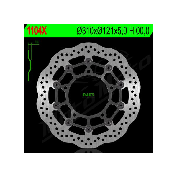 NG BRAKES Front Wave Floating Brake Disc 310mm Suzuki B-King / DL / GSF 600-1800cc 06-25