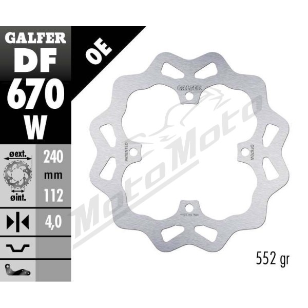 GALFER Wave® Rear Brake Rotor Beta / Husqvarna / Sherco / SWM 125-650cc 00-24