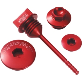 PRO CIRCUIT Oil Dipstick And Plug Set Red Kawasaki KX 250/450 06-22
