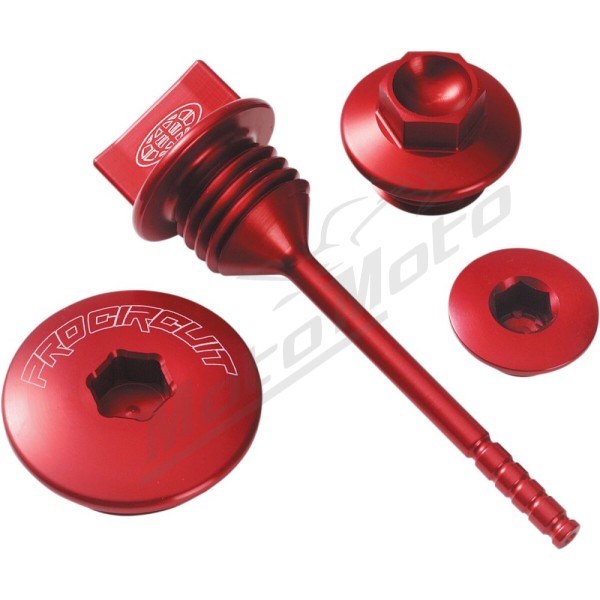 PRO CIRCUIT Oil Dipstick And Plug Set Red Kawasaki KX 250/450 06-22