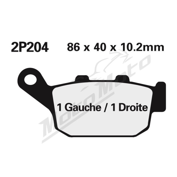 NISSIN Off-Road Semi-Metallic Brake pads - 2P-204GS Triumph 600-800cc 02-23