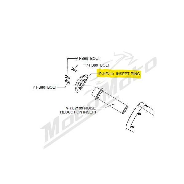 AKRAPOVIC Bakelio galinis dangtelis aliuminis P-HF710 Harley Davidson / Yamaha 1250-1300 07-16