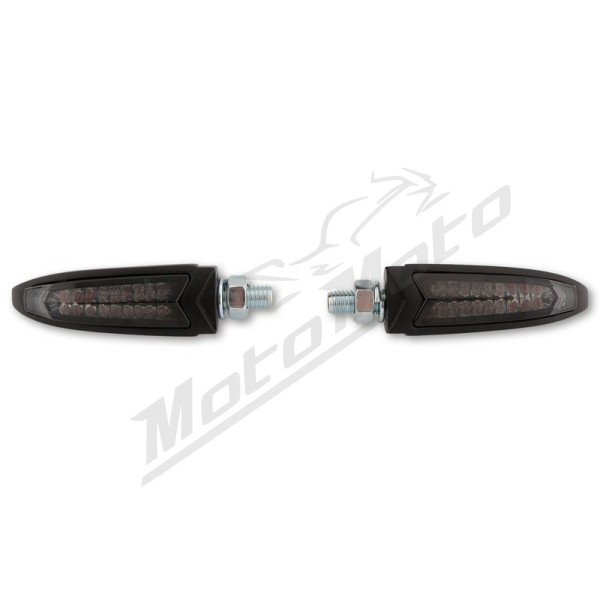 HIGHSIDER pro Arc LED Taillight/Indicator 3in1 Black/Smoke E-Approved (Pair)