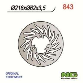 NG BRAKES 843 galinis fiksuotas stabdžių diskas APRILIA RX / DERBI CROSS CITY / MULHACEN / SENDA / TERRA  50-125 02-17