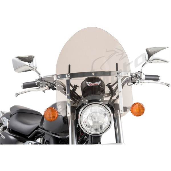 SLIPSTREAMER Mini Police Windshield 15" Smoke Ducati / Harley Davidson / Honda / Indian / Kawasaki / Suzuki / Triumph / Victory / Yamaha 250-1900cc 68-25